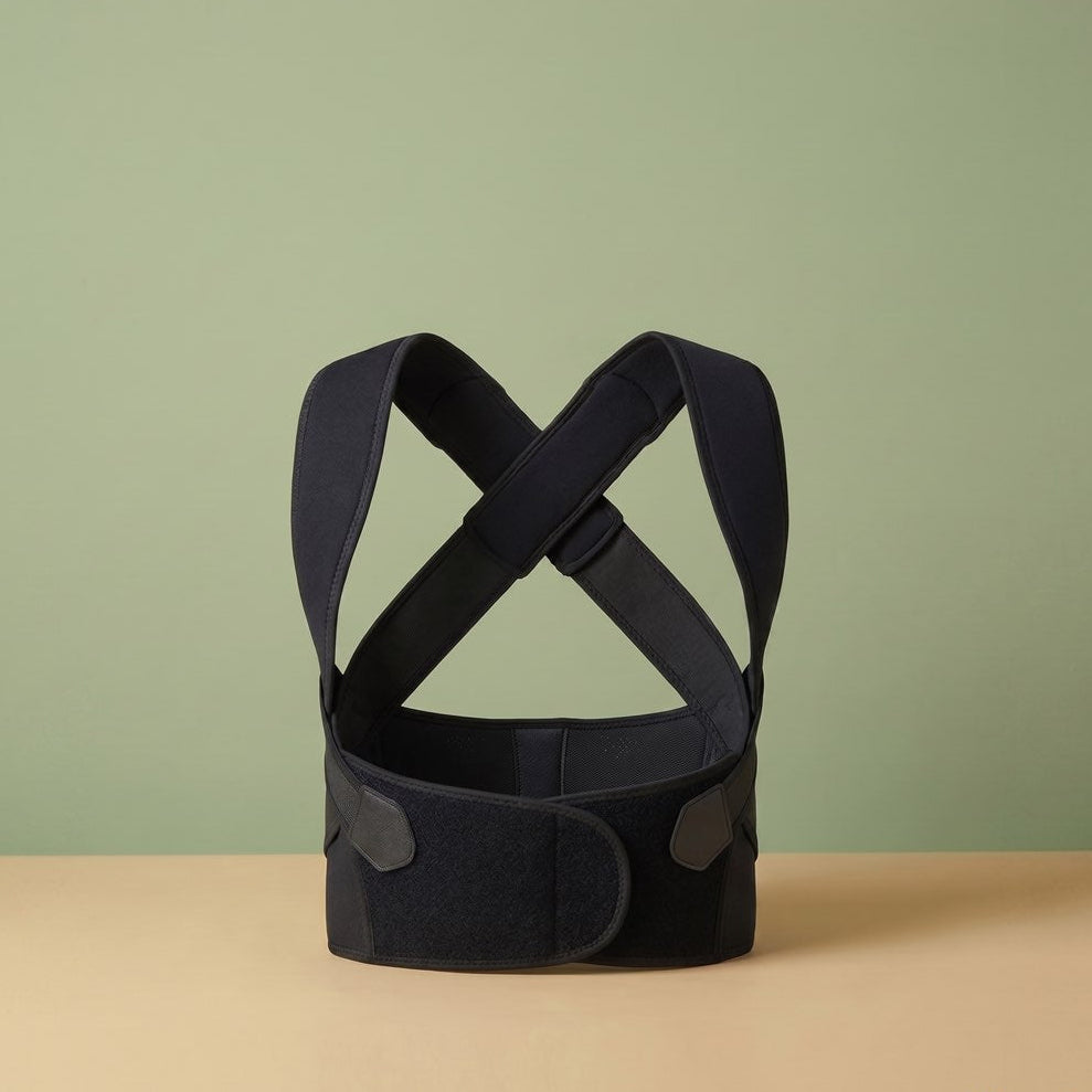 Corrector de postura con faja lumbar