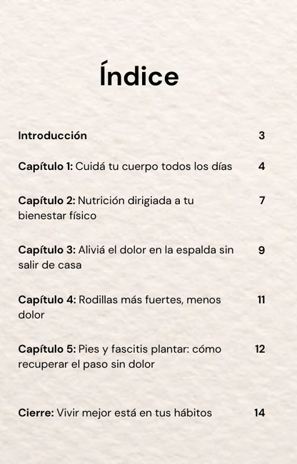 Guía para Vivir sin Dolor – Ebook Digital