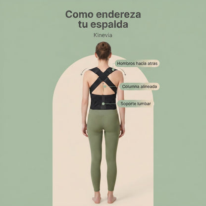 Corrector de postura con faja lumbar