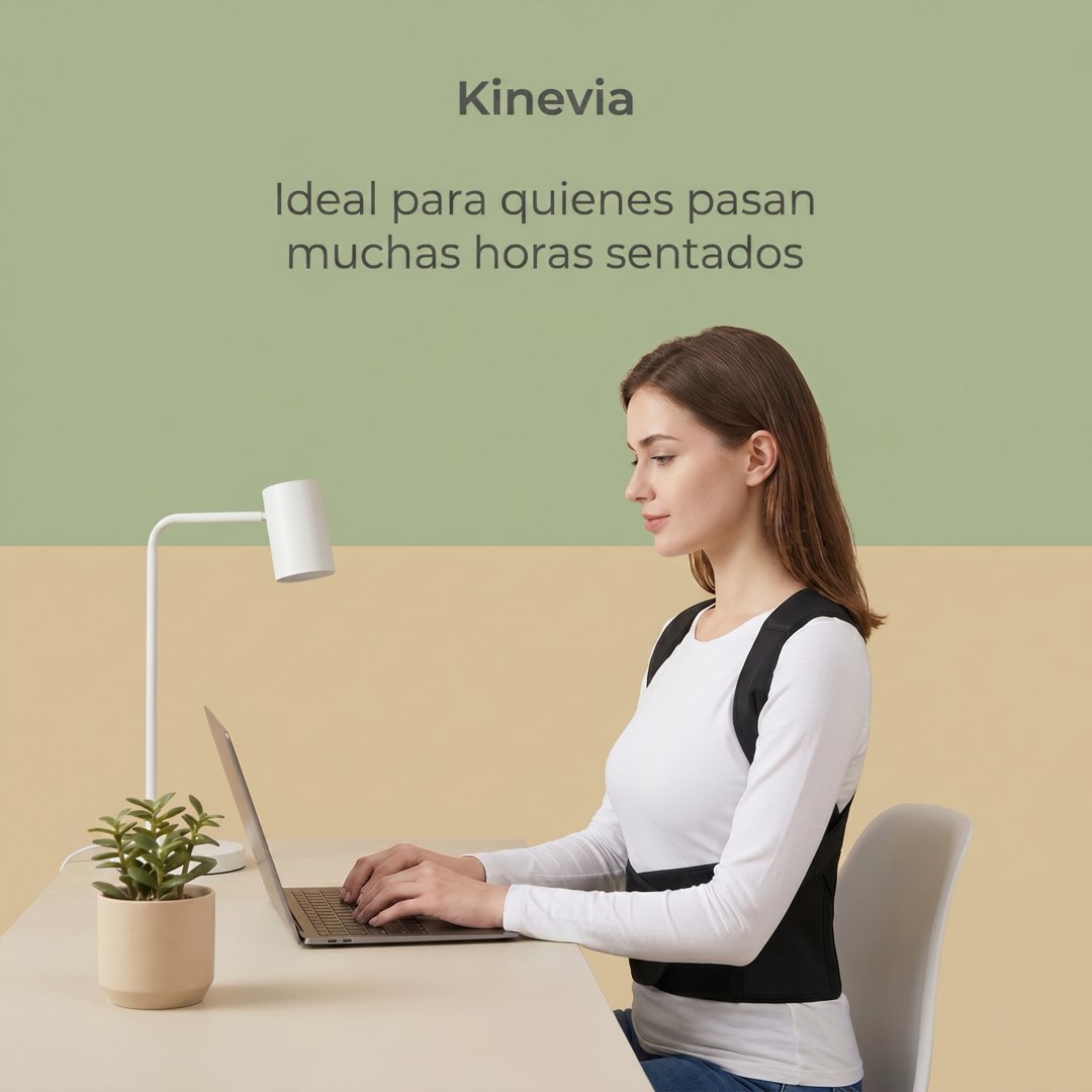 Corrector de postura con faja lumbar