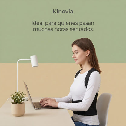 Corrector de postura con faja lumbar