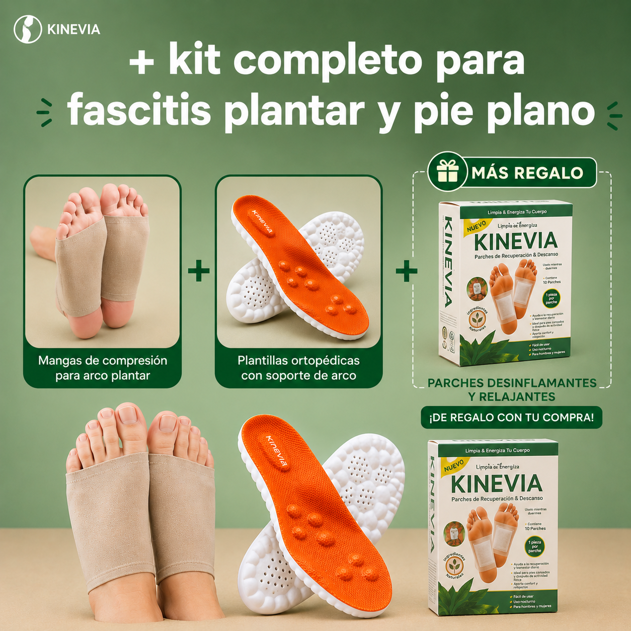 Kit Completo para Fascitis Plantar y Pie Plano