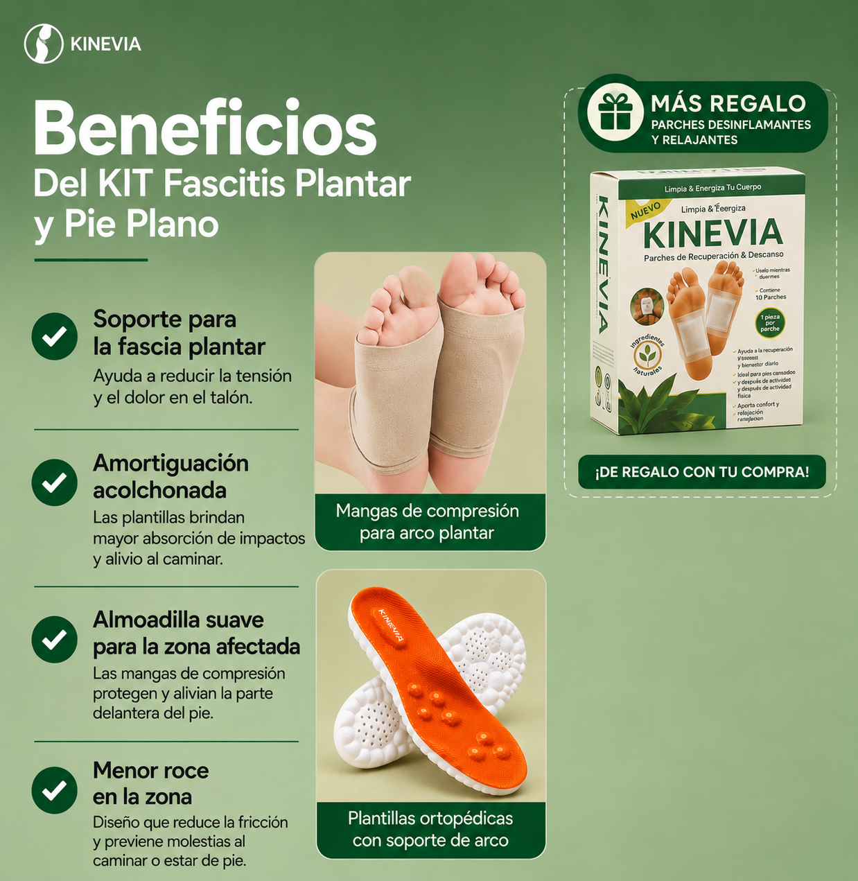 Kit Completo para Fascitis Plantar y Pie Plano