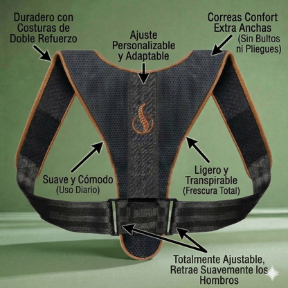 Corrector alineador de Postura y Soporte de Espalda