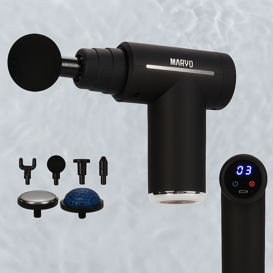 Pistola de Masajes  – 6 Cabezas + Temperatura Regulable